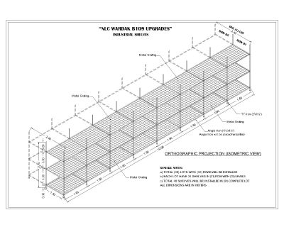Industrial shelves Plan & Elevation with Isometric View .dwg-3