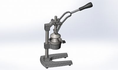 Modelo de máquina exprimidora en solidworks