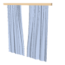Light long blue curtains(101) skp