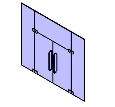 M.Interior Partition with Doors Revitファミリ