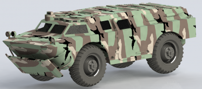 Modello di carro armato militare in solidworks