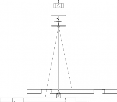 Modern Contemporary Ceiling Light Left Side Elevation dwg Drawing