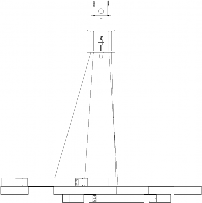 Modern Contemporary Ceiling Light Rear Elevation dwg Drawing