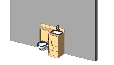 Modular Bedside Lavatory Unit Revit Family