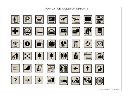 NAVIGATION ICONS FOR AIRPORTS