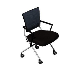 Seminar room chair with rollers 3d model .3dm format