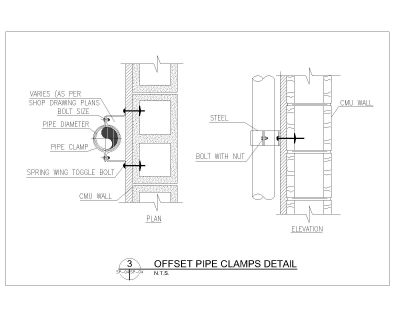 Offset Pipe Clamps Detail .dwg