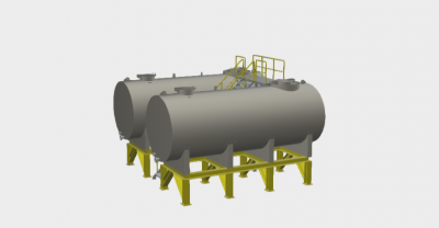 油貯蔵タンク立体作品モデル