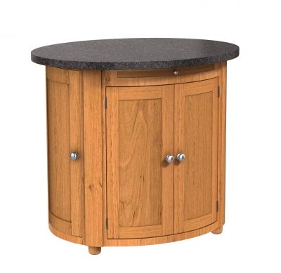 Oval granite top kitchen island 3DS Max model & FBX model