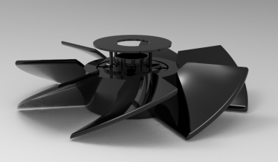 Autodesk Inventor 3D CAD Model of FAN 12 V