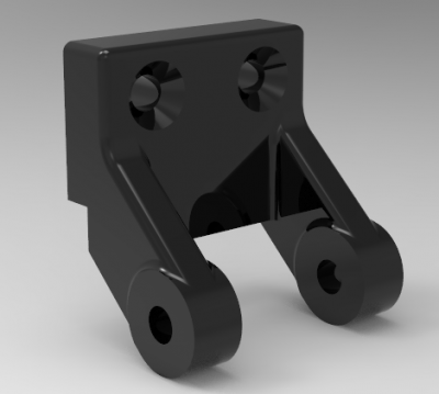 Autodesk Inventor 3D CAD Model of Tractor bracket 
