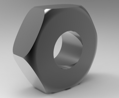 锁紧螺母的Autodesk Inventor 3D CAD模型