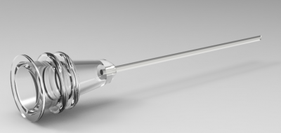Modèle CAO 3D d'Autodesk Inventor de l'aiguille de la seringue