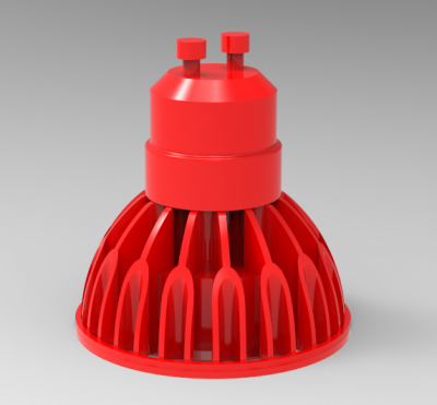 Autodesk Inventor 3D CAD Model of Soraa Lamp-GU10