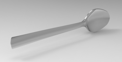 Autodesk Inventor 3D CAD Model of Spoon