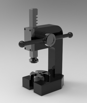 Modello CAD 3D di Autodesk Inventor della macchina Arbor Press