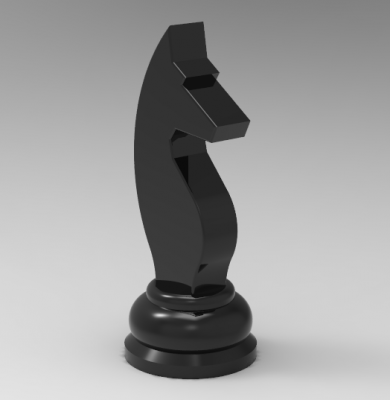 Autodesk Inventor3D CAD Model of Chess Knight 