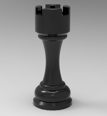 Autodesk Inventor3D CAD Model of Chess Rook 