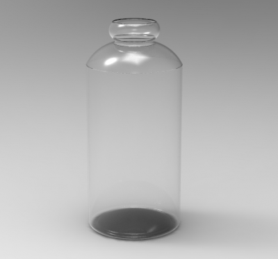 Autodesk Inventor 3D CAD Model of Glass Bottle 
