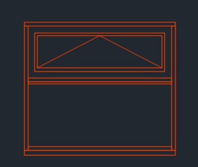  single paneled window elevation dwg format