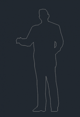 person elevation view dwg format