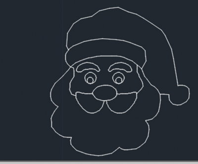 Лицо Санта-Клауса в формате DWG