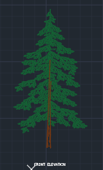 Pine Tree for Garden 00005 dwg Drawing