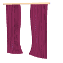 Pink long curtains(97) skp
