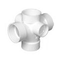 Pipe Fitting Double Sanitary Tee_L_R_Side Inlet_PVC Revit