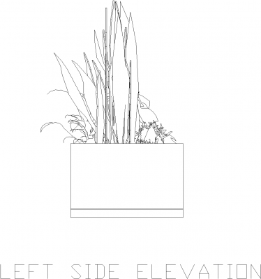 Plant Box for Backyard 3 Elevation dwg Drawing