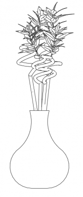 Plant Vase for Center Table 4 Elevation dwg Drawing