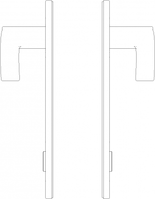 Privacy Lever Doorknob Right Side Elevation dwg Drawing