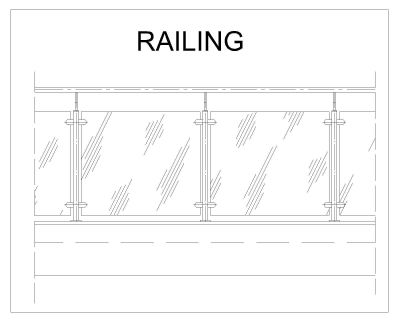 Railing Design with Glass & Stainless Steel_1 .dwg