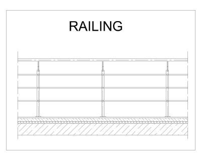 Railing Design with Glass & Stainless Steel_3 .dwg