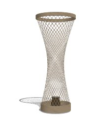 Lámpara de tambor vietnam de suelo de ratán skp