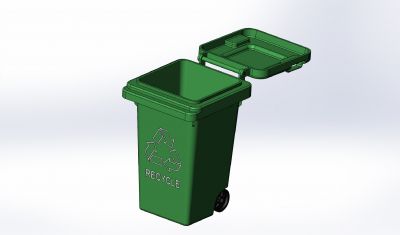 Recycle bin assembly in solidworks