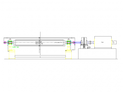 Re-reeler Roll Assembly .dwg drawing