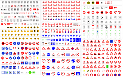 Road signs CAD bundle collections dwg