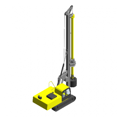 Rotary drilling rig machine revit model