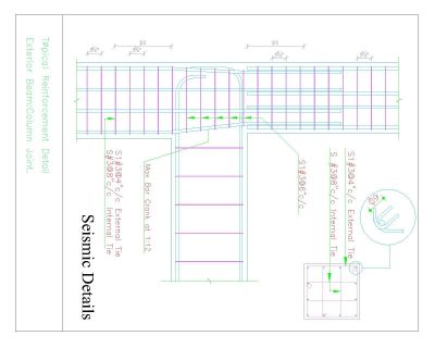 Seismic details of exterior columns & beams Joint with Roof_6 .dwg