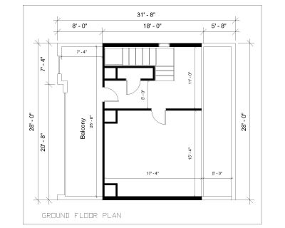 Single Family House Design Type 2 Ground Floor Plan_1 .dwg 