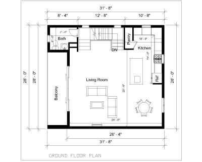 Single Family House Design Type 2 Ground Floor Plan_3 .dwg 