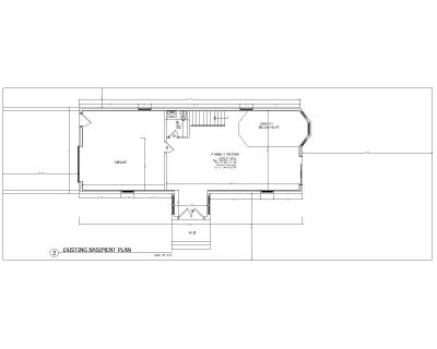 Conception de maison unifamiliale avec plan de sous-sol .dwg