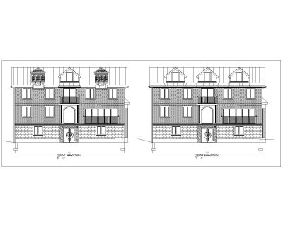 Single Family House Design Front Elevation_A .dwg 