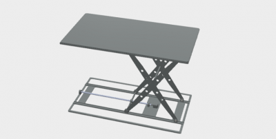 Scaffold lift model in solidworks
