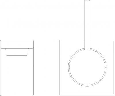 Single Handle Faucet Front Elevation dwg Drawing
