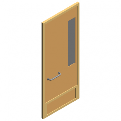 Revit-Modell mit einer einzigen barrierefreien Tür