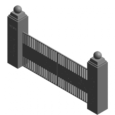 Site gate revit model
