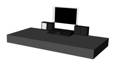 modern designed stage with speaker on the stand 3d model .3dm format