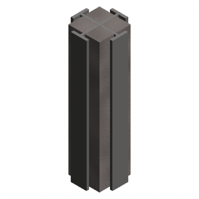 Steel Reinforced Concrete Column-Welded Cross Shaped Steel revit family